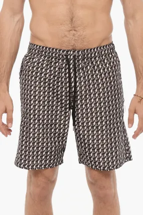 Boxer Swimwear with All-Over Thunderbolt Print