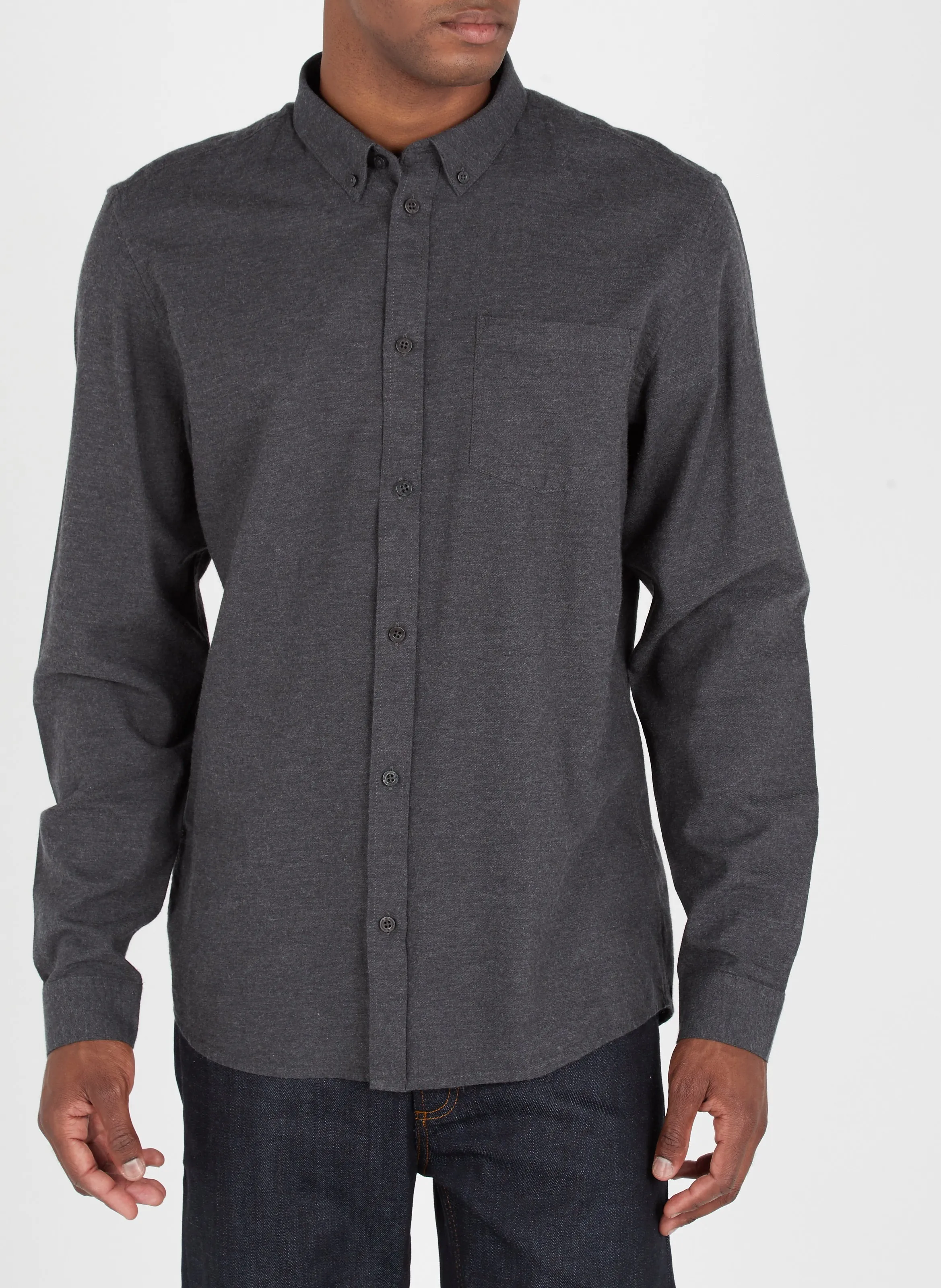  MINIMUM   Camicia con collo button down regular fit in cotone | Argento 