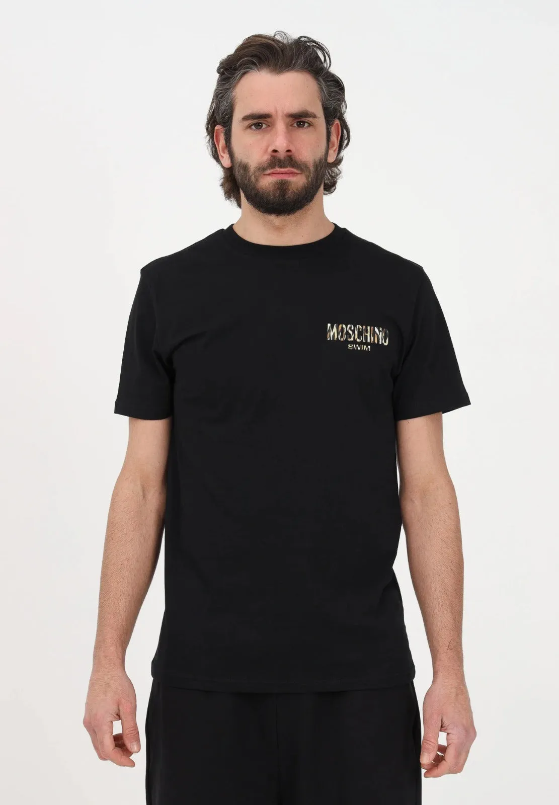 Moschino Animal Print Logo Half Sleeve T-Shirt