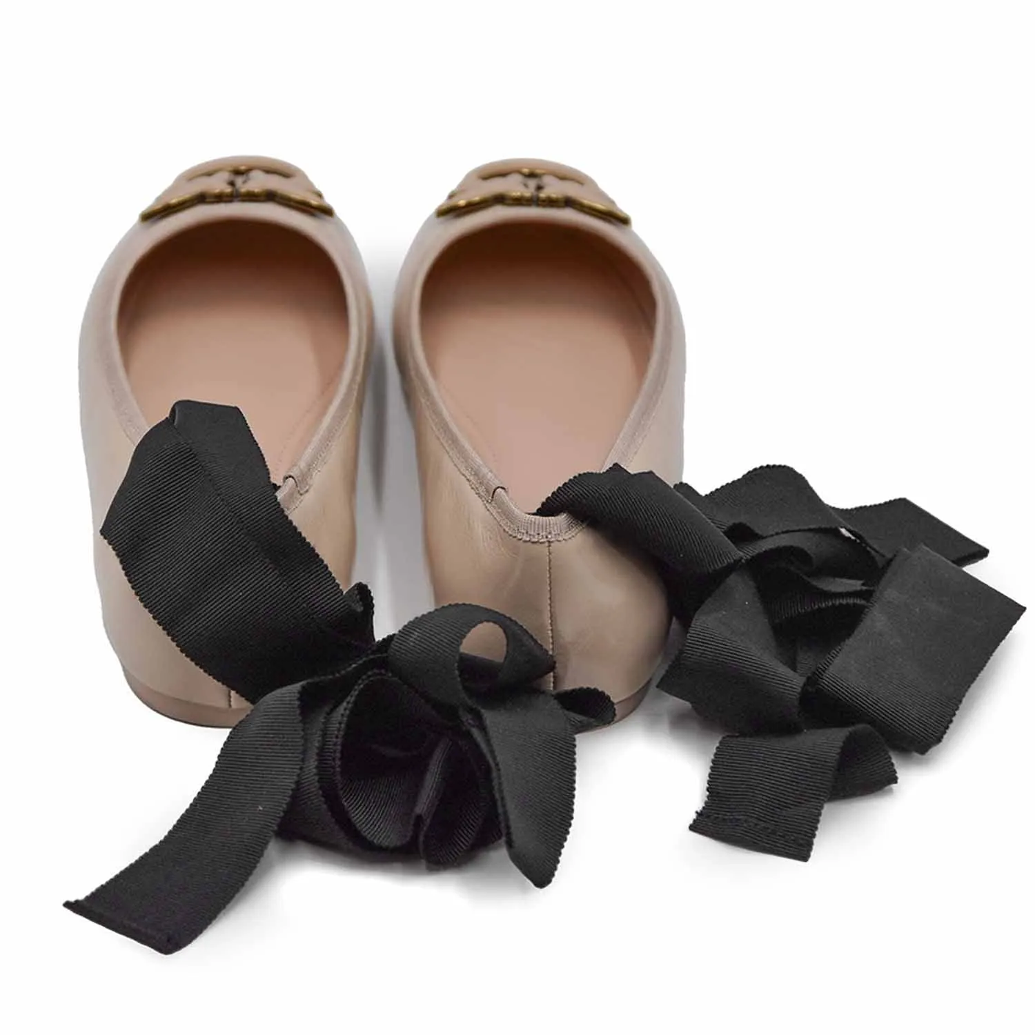 Pinko Ballerine Nude Gioia Bright Nappa Con Logo Diamond Donna